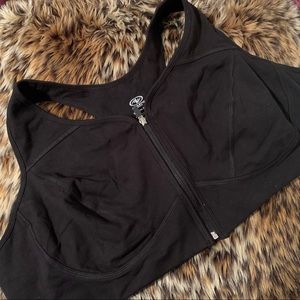 NWT Front Zip Up Racerback Sports Bra Size 5X (32W-34W)
